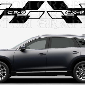 Decal Graphic Sticker Door Sport Stripe Kit Compatible with Mazda CX-9 2016-2023