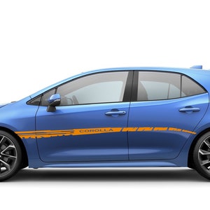 Nowy zestaw naklejek graficznych z górnym paskiem kompatybilny z Toyota Corolla
