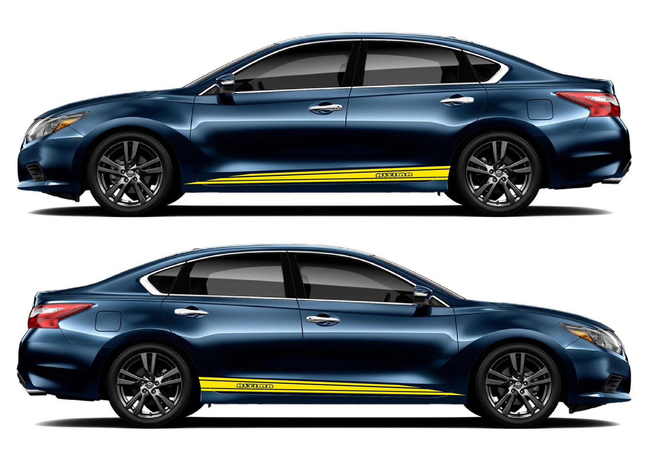 Set of Racing Side Stripes Decal Sticker Graphic Compatible With Nissan ...