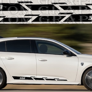 Nuovo kit di adesivi grafici per decalcomanie con strisce laterali superiori compatibile con Peugeot 308 SW 2022