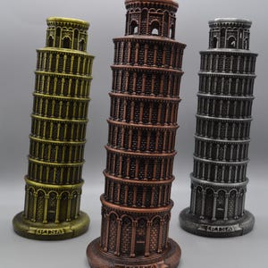 Metal Leaning Tower of Pisa Italy Landmark Ancient Building Tourist Souvenir Home Room Decor Furnishing Articles Gifts