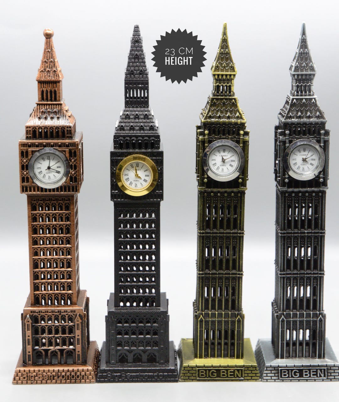 Vintage Big Ben Clock Tower Replica With Functional Clock - London