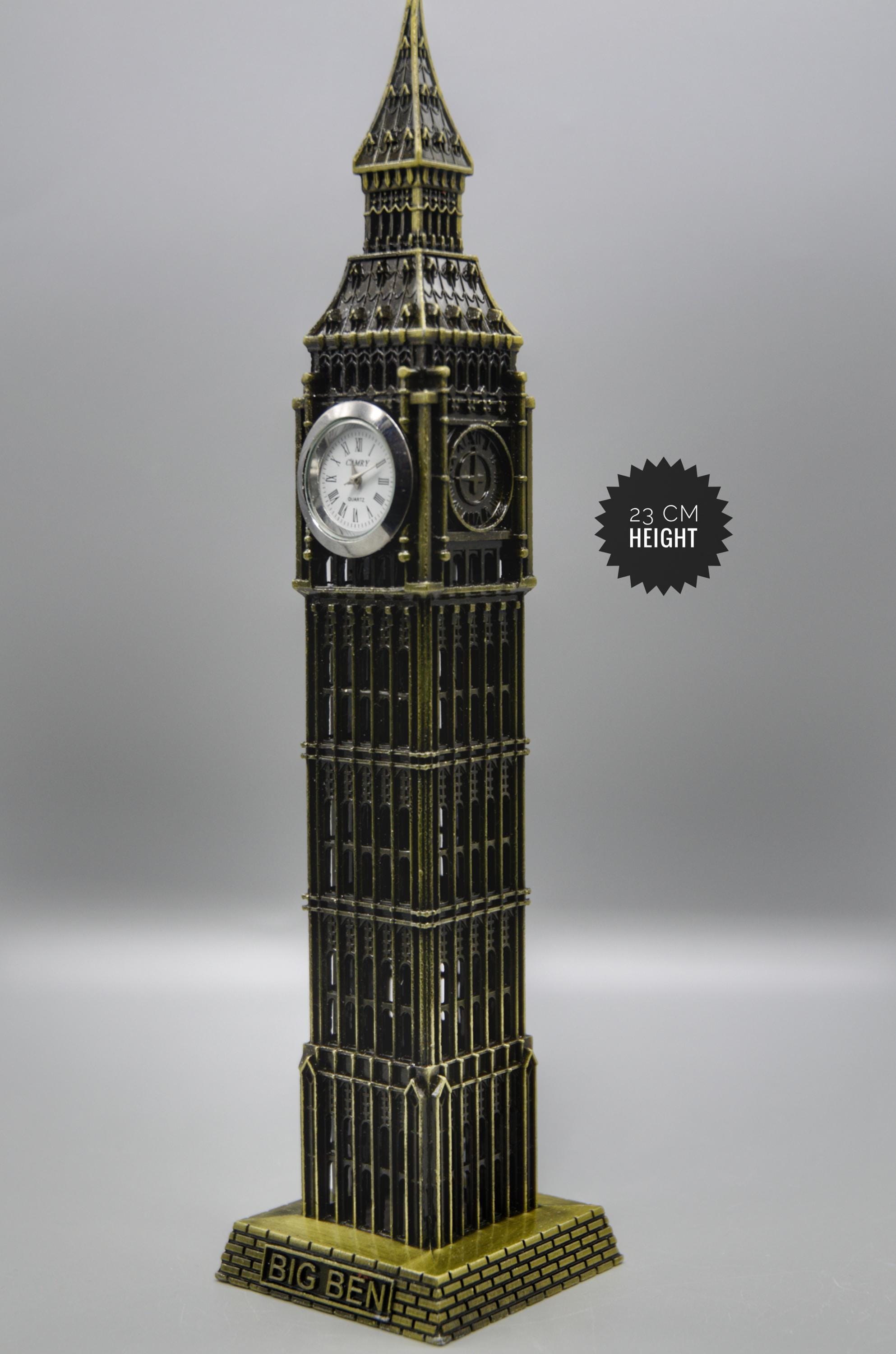 Vintage Big Ben Clock Tower Replica With Functional Clock - London