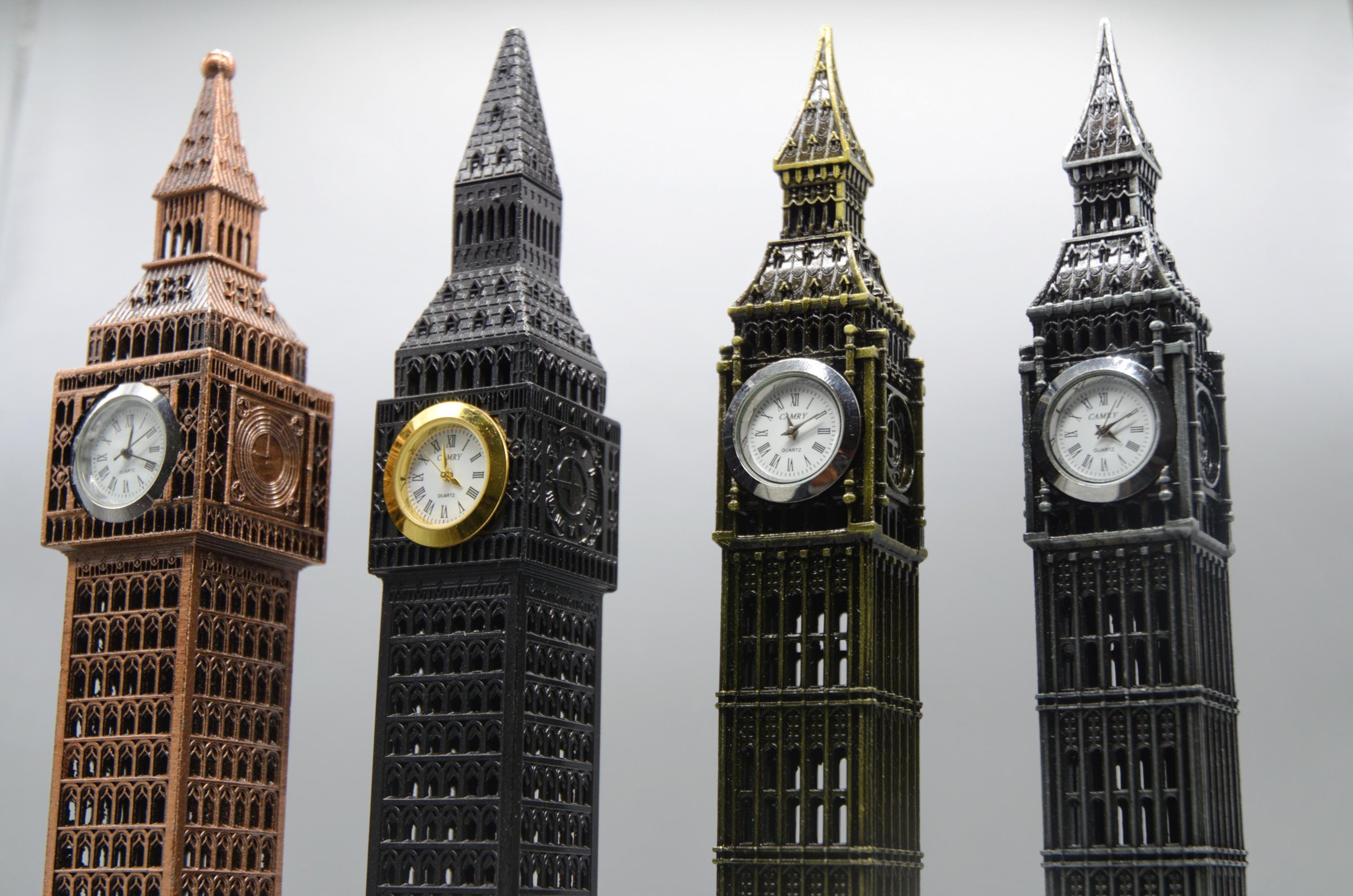 Vintage Big Ben Clock Tower Replica With Functional Clock - London