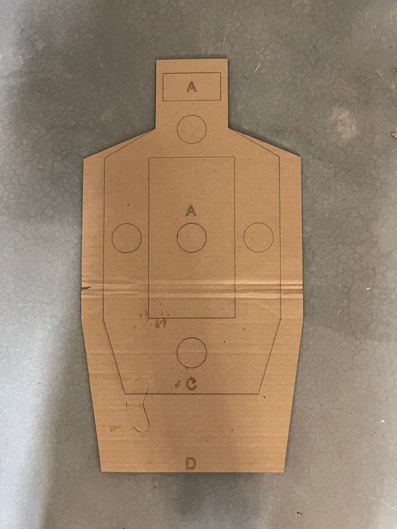 Cardboard Shooting Target Torso Lightburn File .lbm2 Xtool D1 Etsy