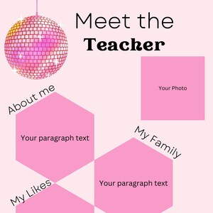 Meet The Teacher Template - Disco