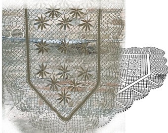 Curtain design = bobbin lace