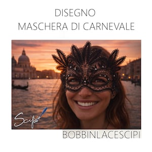 Download a design for a carnival mask, bobbin lace, or bobbin lace pattern.