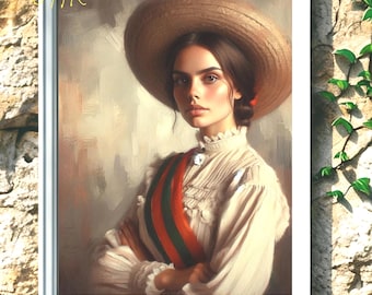 Adelita Mexican Wall Art Printable | Vintage Soldadera Portrait | Latina Cultural Mujer Decor