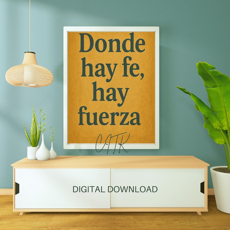 Printable wall quote in Spanish