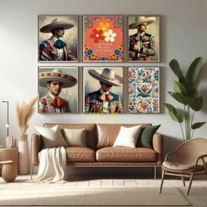 Charro Portrait Print Set: Mexican Heritage Art for Dad (Digital Download)