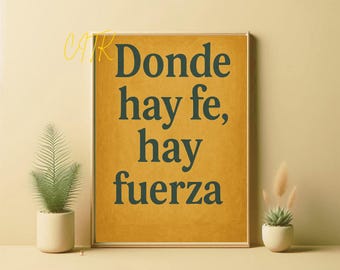 Spanish Faith Quote Printable: Latina Christian Decor (Digital Download)
