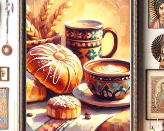 Pan Dulce y Cafe Spanglish Print: Mexikanische Küchenkunst (Digitaler Download)