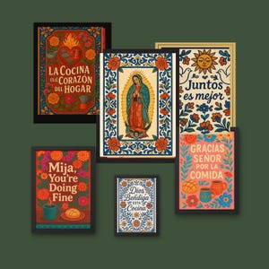 mexican folk art kitchen printable talavera set