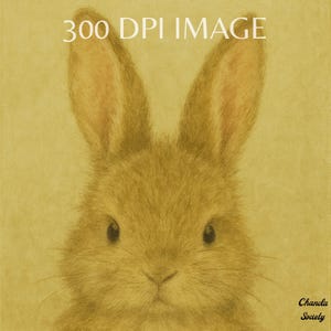 Conejito de Primavera Printable | Cottagecore Bunny Art | Vintage-Style Rustic Baby Rabbit Wall Decor | Spring Farmhouse Download