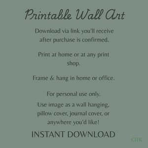 Graphic detailing terms of use and download instructions for this faith-based wall decor in Spanish for Latinas