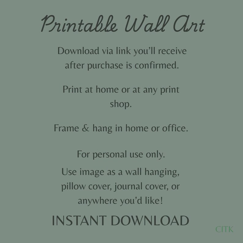 Graphic detailing terms of use and download instructions for this faith-based wall decor in Spanish for Latinas