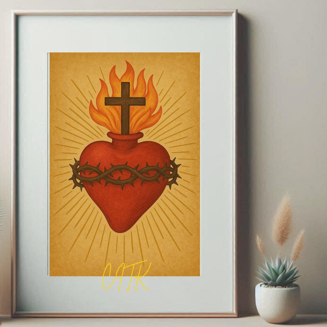 Sacred Heart of Jesus Printable | Corazón Sagrado Digital Art ...