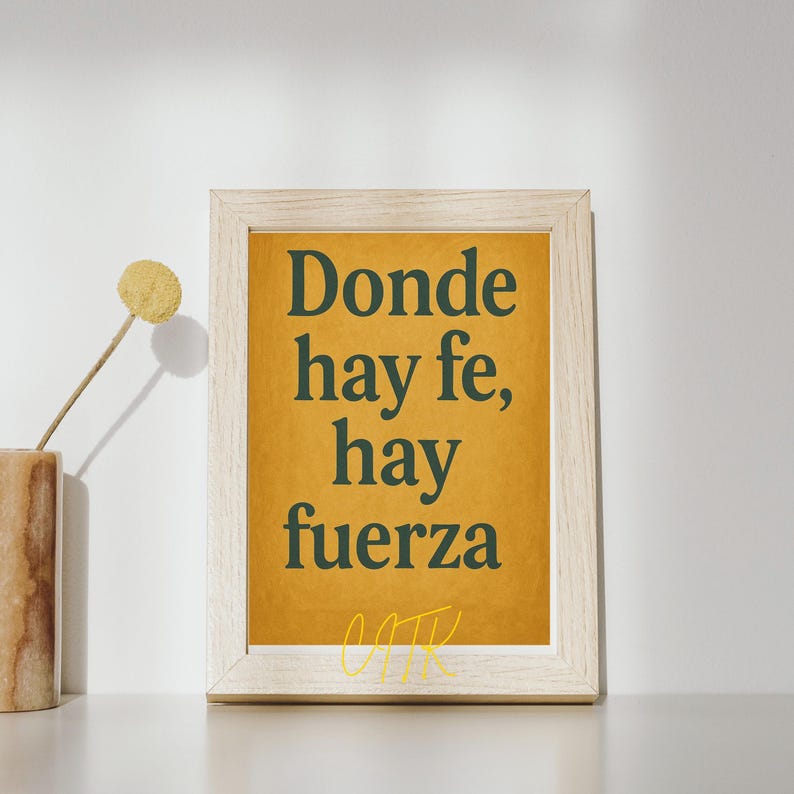 Motivational faith print with minimalist design
