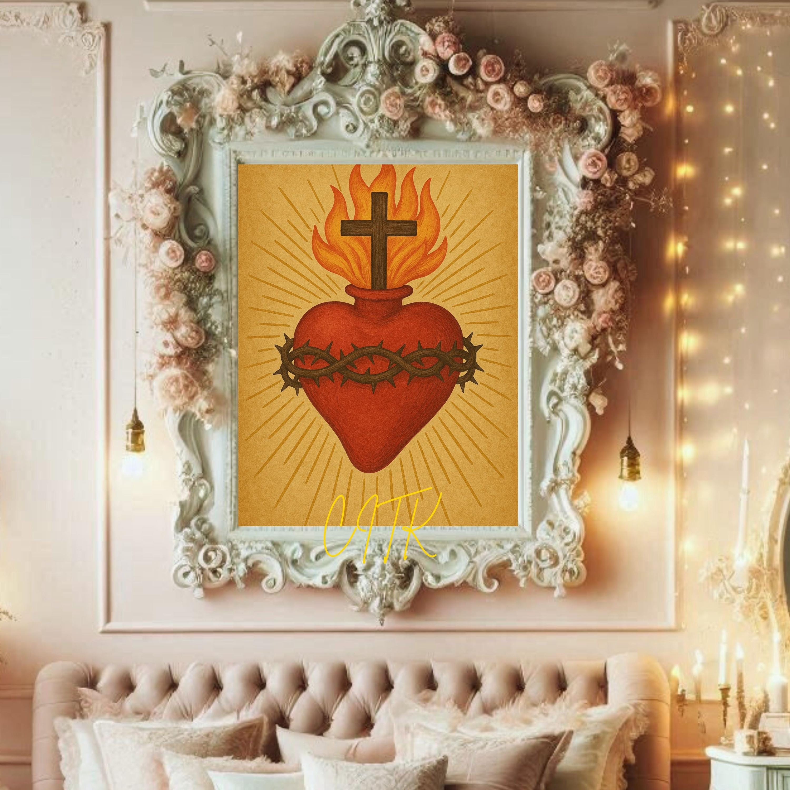 Sacred Heart of Jesus Printable | Corazón Sagrado Digital Art ...
