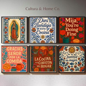 colorful cocina wall art talavera kitchen print bundle