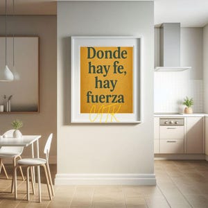 High-resolution faith wall art in Spanglish