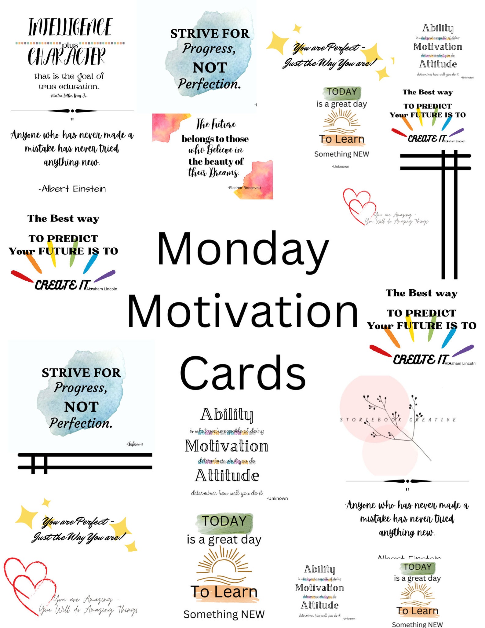 40 Educational Motivational Quotes for Students, Instant Download ...