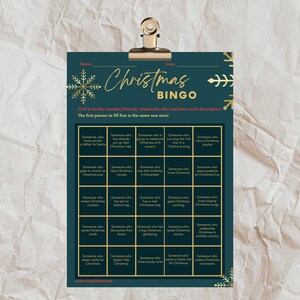 Bingo de Natal/Cartões de Bingo/Atividade de Natal/Jogo de Festa de Natal para Crianças/Atividade de Sala de Aula de Natal/Bingo para Família/Jogos de Natal