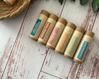Natural Lip Balm | Essential oils | Yarrow | Rosehip | Tallow Lip Balm | Cold Sores | Lemon Balm | Organic Lip Balm | Plastic Free