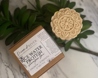 Rice Water Shampoo Bar | Solid Shampoo | All Natural Shampoo | Eco Friendly | Plastic Free | Essential Oils | Conditioner Bar