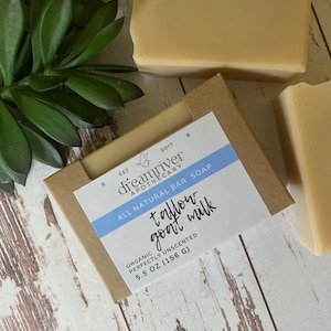 Tallow Goat Milk Handmade Soap | Organic | Unscented Soap | Sensitive Skin | All Natural | Bar Soap | Gift Idea | Palm Free | Goat Milk Soap
