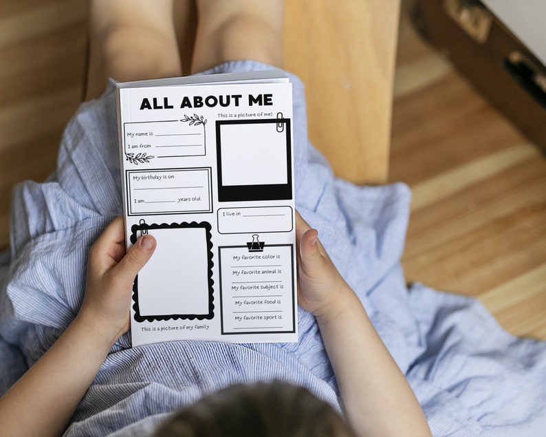 All About Me Poster, School Printable, Back to School Project ...