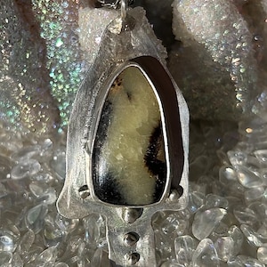 Septarian Jewelry Sterling Silver Handcrafted Pendant