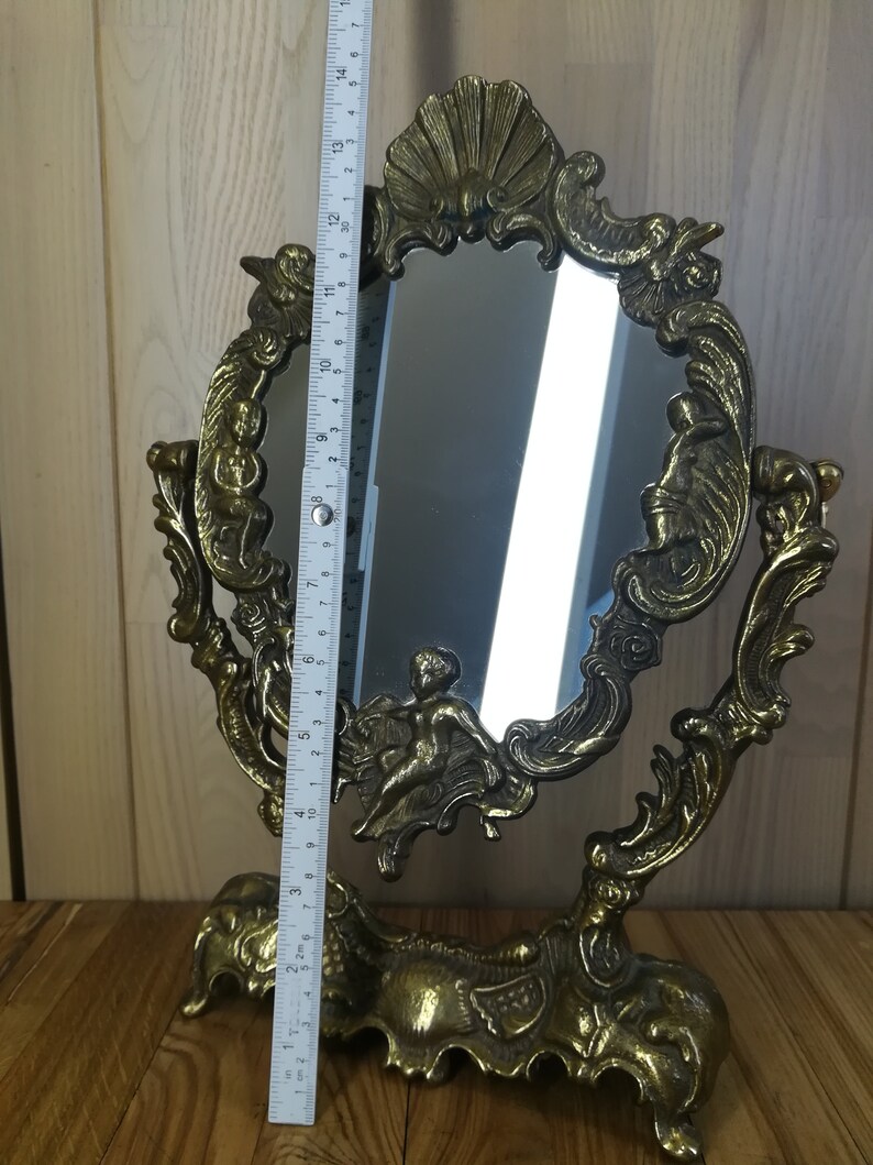 Brass Table Mirror Etsy