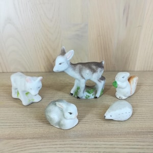 Gzhel Porzellan Tierfiguren