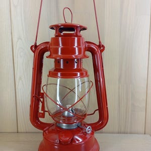 Vintage Red Oil Lantern: Winged Wheel No. 350, Metal & Glass - Etsy