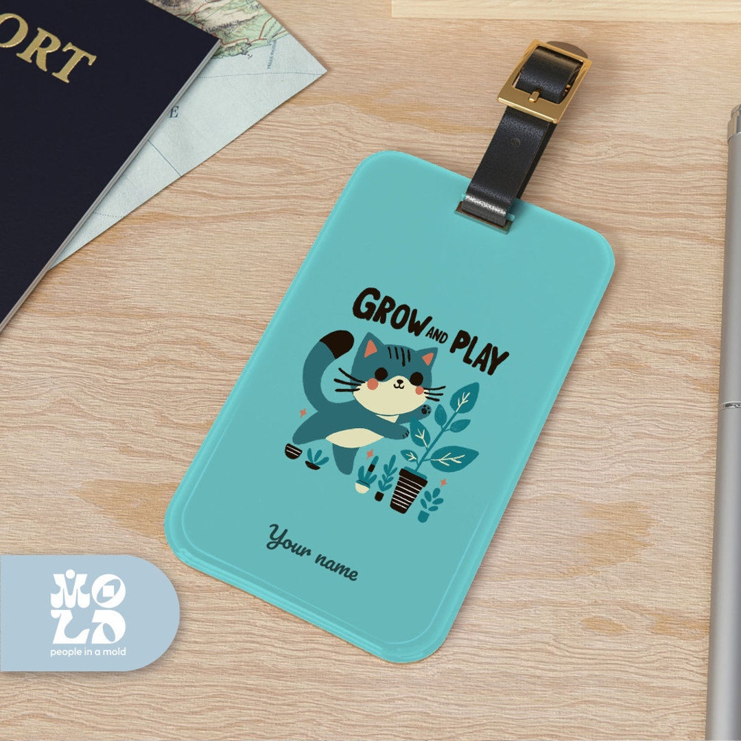 Custom Grow and Play Luggage Tag Personalized Luggage Tag Etsy
