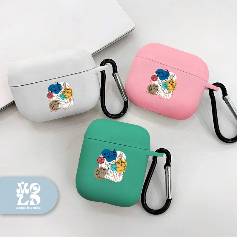 Boxy Cats AirPod Case, Funny Cat AirPod Pro Case, Cute Cat AirPod Case