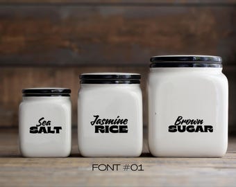 Custom Labels – Waterproof Vinyl Decals for Tumblers, Pantry, Storage Bins