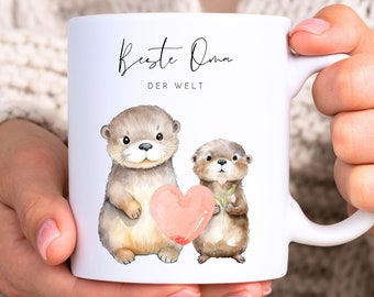Gift Grandma Mug with cute otter motif - Best Grandma in the world, Grandma birthday, Grandma gift, Grandma mug, Grandma mug, Grandma birthday gift