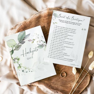Hochzeitsquiz für Gäste und Brautpaar | Lustiges Hochzeitspiel mit Fragen für garantierten Spaß | Hochzeitsgeschenk