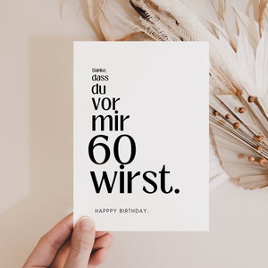 60 Geburtstag Postkarte, lustige Geburtstagskarte zum 60. Geburtstag, 60 Geburtstag Frau und Mann, Grusskarte zum 60, Geburtstagsgeschenk 60