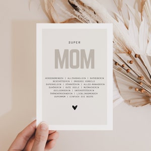 Cartão engraçado de presente de mãe, aniversário de mãe, presente de Natal de mãe, definição de mãe, cartão de dia das mães, melhor mãe, mãe de aniversário