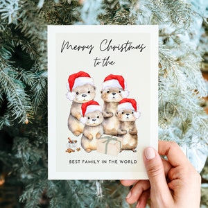 Weihnachtskarte für die beste Familie, Merry Christmas, Weihnachtskarte Familie, Weihnachtsgruß, Familienweihnachtskarte, Weihnachtsgeschenk