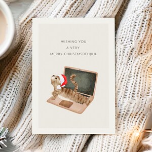 Lustige Weihnachtskarte für Katzenbesitzer, Weihnachtskarte Katze, Karte zu Weihnachten, Frohe Weihnachten, lustige Karte zu Weihnachten