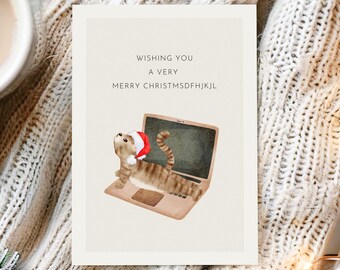 Carte de Noël amusante pour les propriétaires de chats, carte de Noël chat, carte pour Noël, Joyeux Noël, carte amusante pour Noël