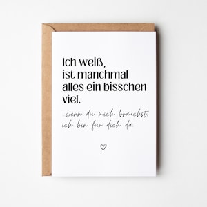 Postkarte Mutmacher, Mutmacher Geschenk, Trostkarte, Mut machen, schwere Zeiten, Ich bin für dich da, Gute Besserung wünschen, Trostkarte