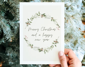 Elegant Christmas card minimalist, Merry Christmas, Christmas card, Christmas greeting, Christmas gift, Merry Christmas