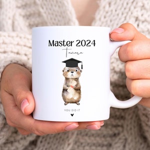 Master Geschenk Tasse personalisiert, Master bestanden, Master 2024  Geschenk, Master Prüfung bestanden Geschenk Tasse, Master Abschluss