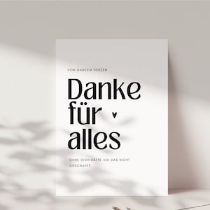 Zeg dankjewel, ansichtkaart "Bedankt voor alles", bedankkaart, cadeau zeg bedankje en spreek waardering uit, cadeau beste vriend